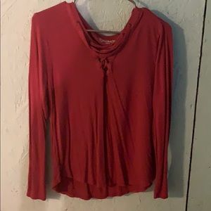 Red long sleeve shirt